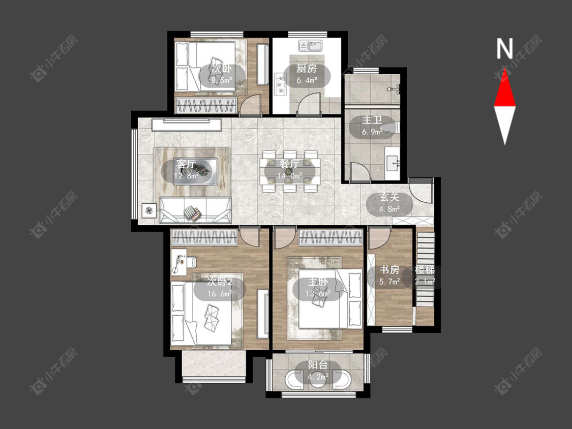 常州新业花苑在售二手房源户型图_小牛看房