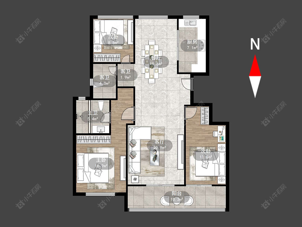 常州绿城江南里在售二手房源户型图_小牛看房