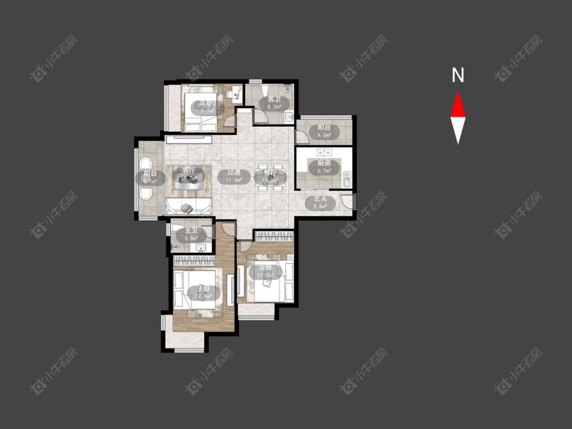 常州天润园在售二手房源户型图_小牛看房
