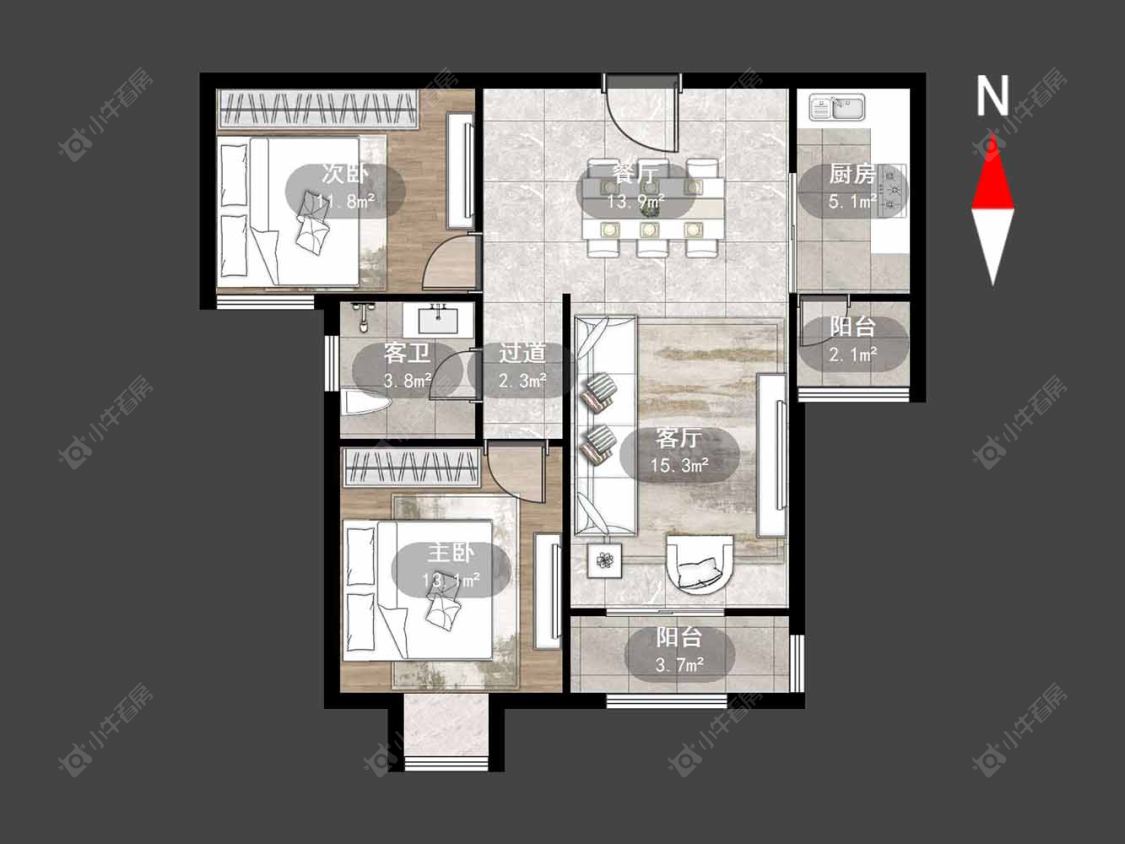 常州南湖家苑在售二手房源户型图_小牛看房