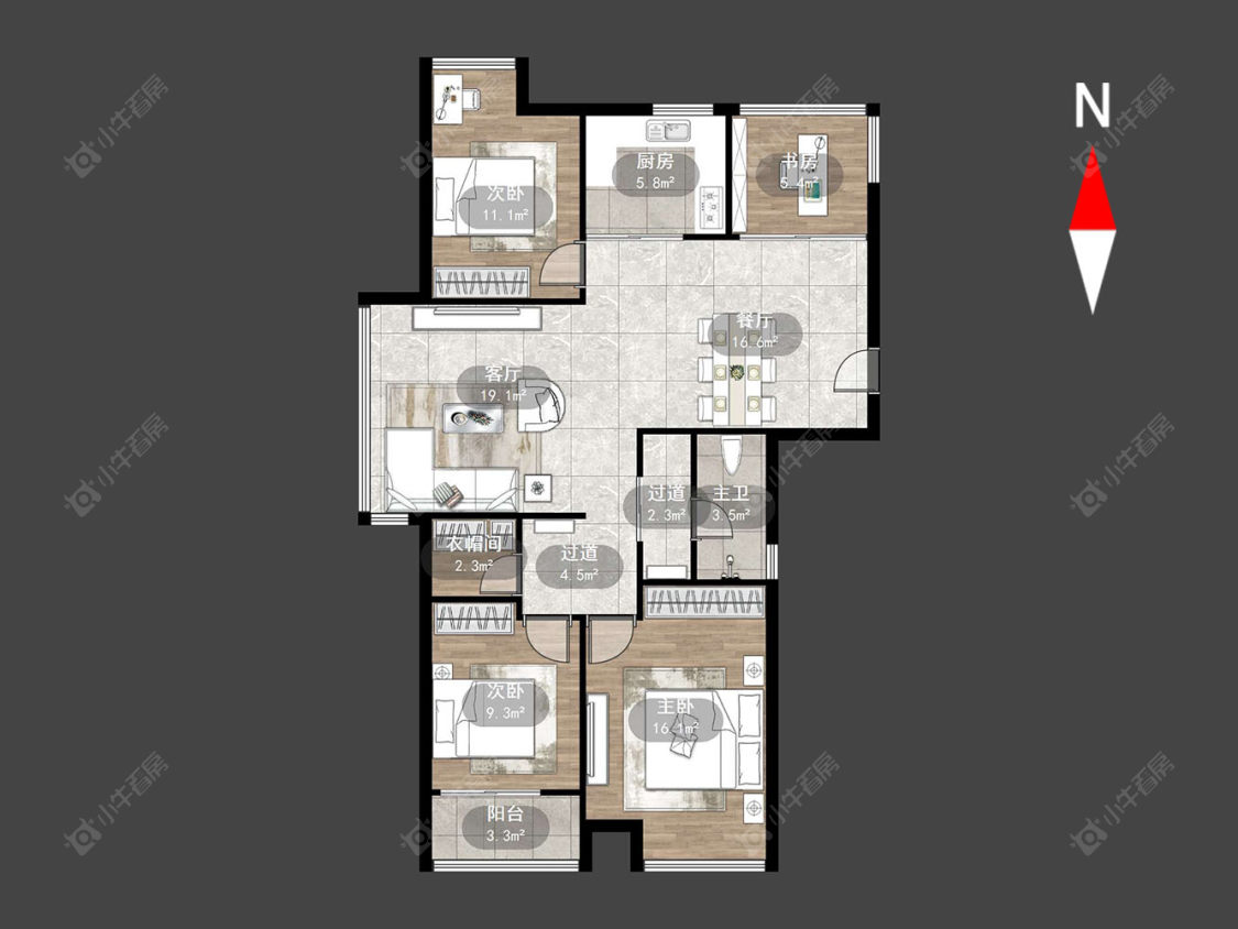 常州喜盈门花苑在售二手房源户型图_小牛看房