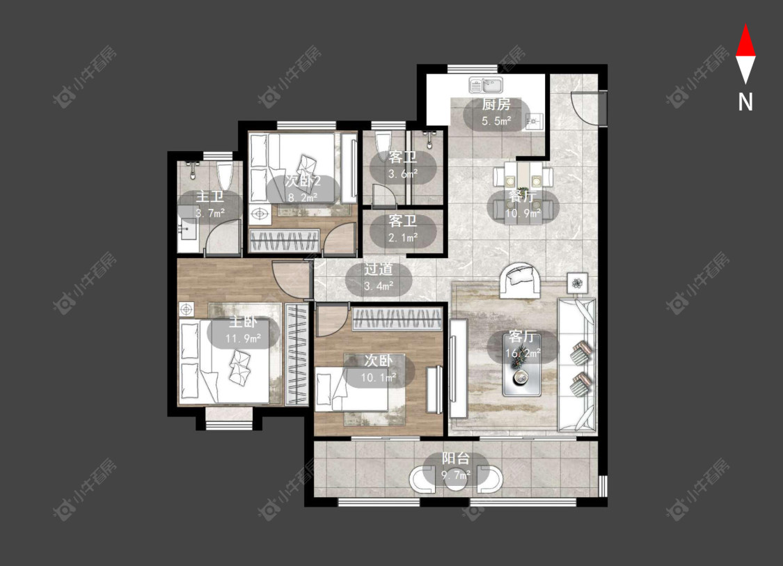 常州锦凤合鸣在售二手房源户型图_小牛看房