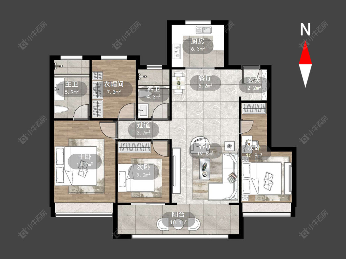 新城华宇悦隽公馆房源户型图 常州新城华宇悦隽公馆在售二手房源户型图_小牛看房