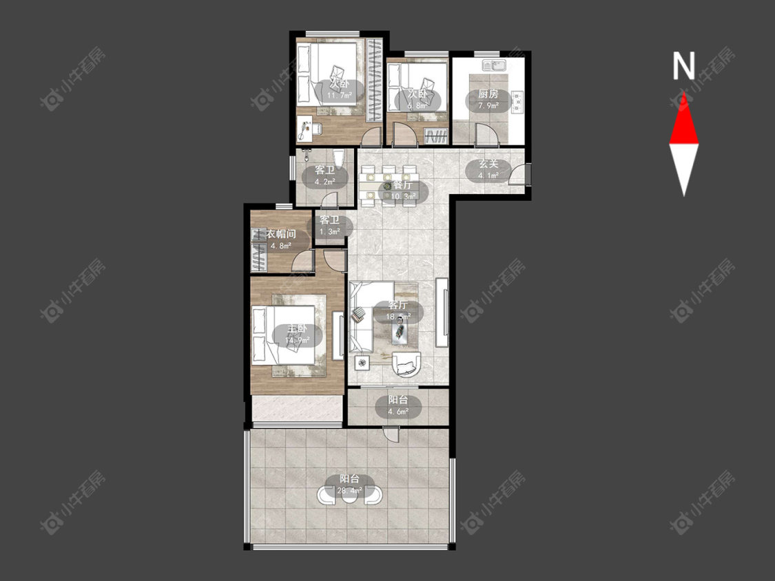 常州凯尔锋度在售二手房源户型图_小牛看房