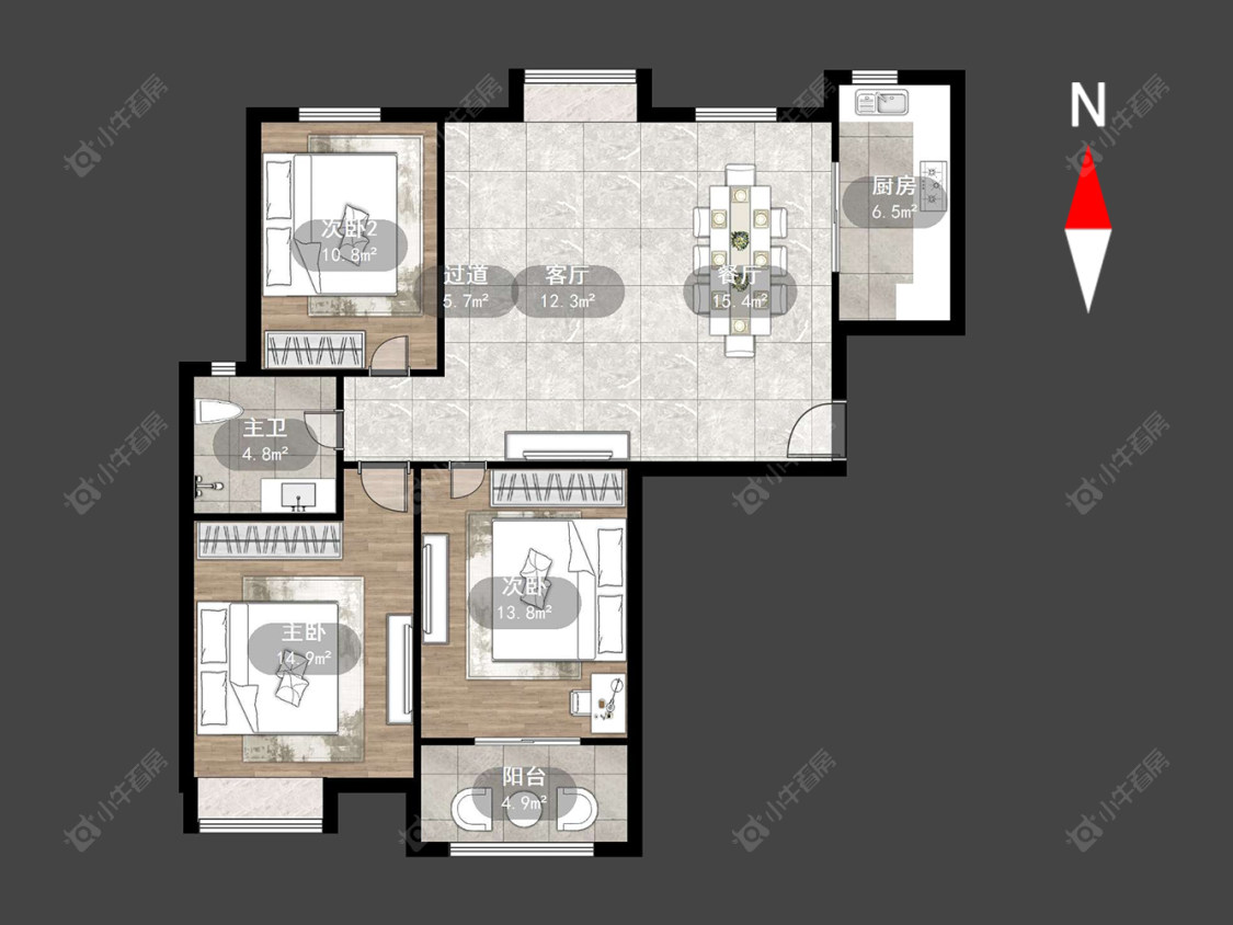 常州龙城福第在售二手房源户型图_小牛看房