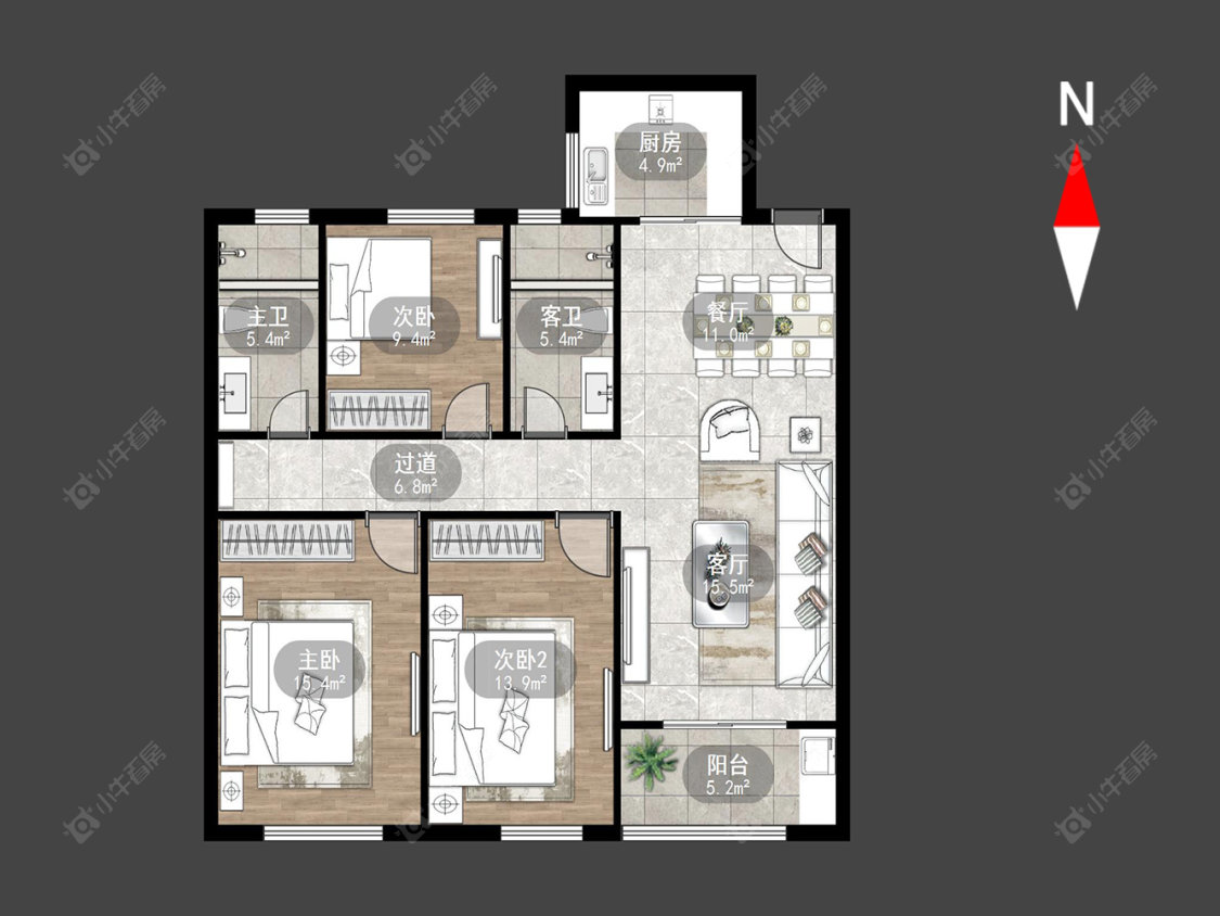常州尚枫澜湾在售二手房源户型图_小牛看房