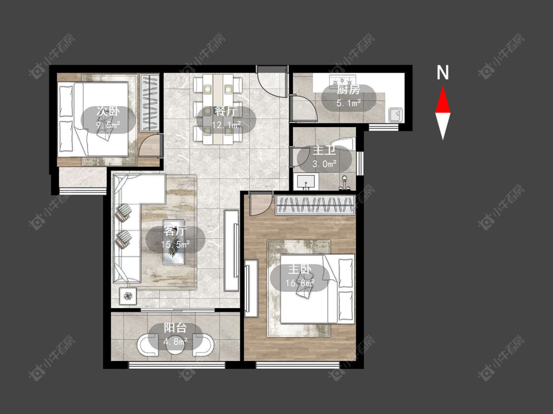 常州嘉禾尚郡在售二手房源户型图_小牛看房