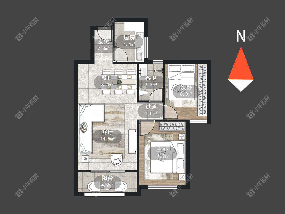 常州怡美花园在租房源户型图_小牛看房