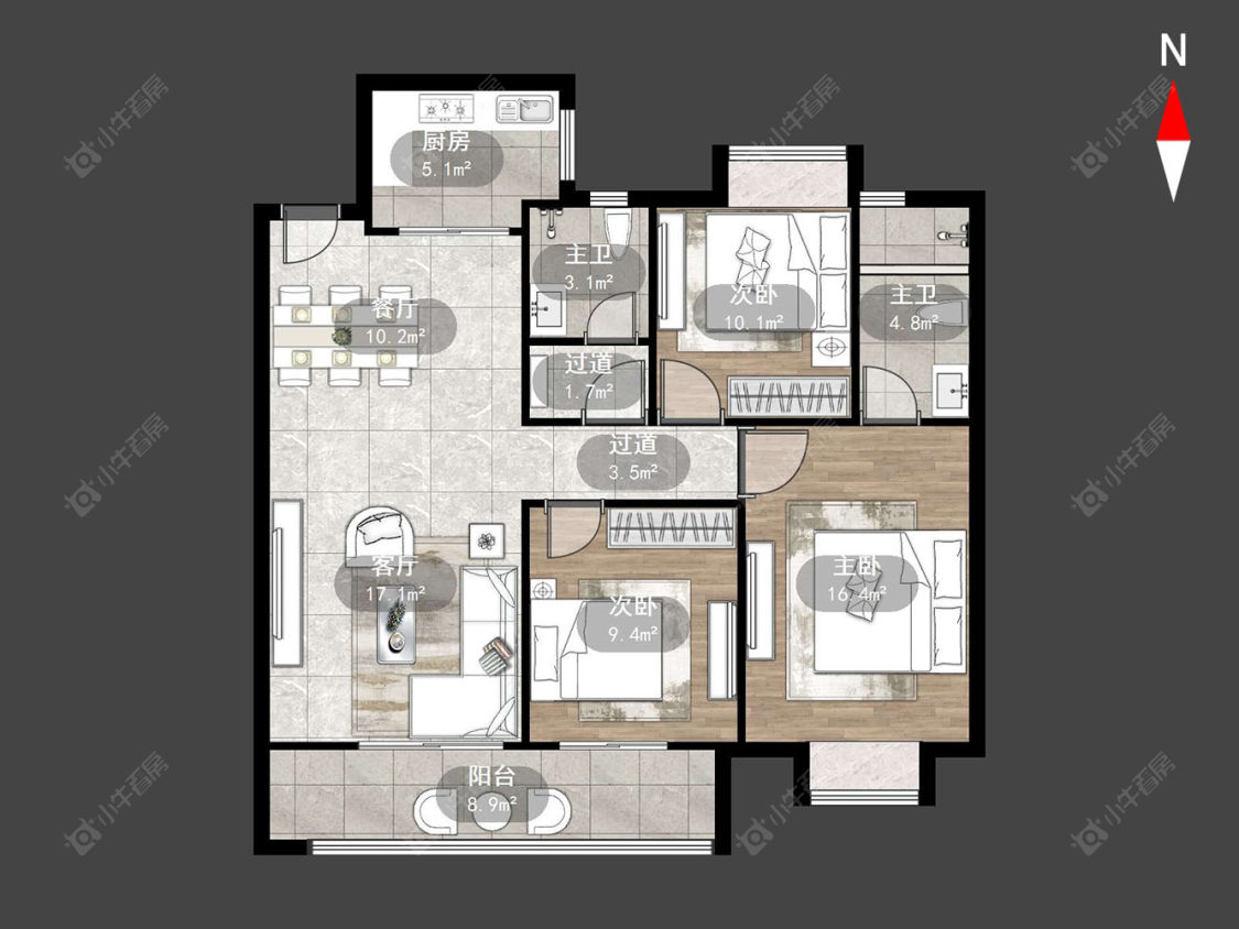 常州璞悦缦宸在售二手房源户型图_小牛看房