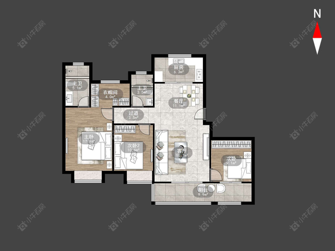 常州龙名仕豪庭在售二手房源户型图_小牛看房