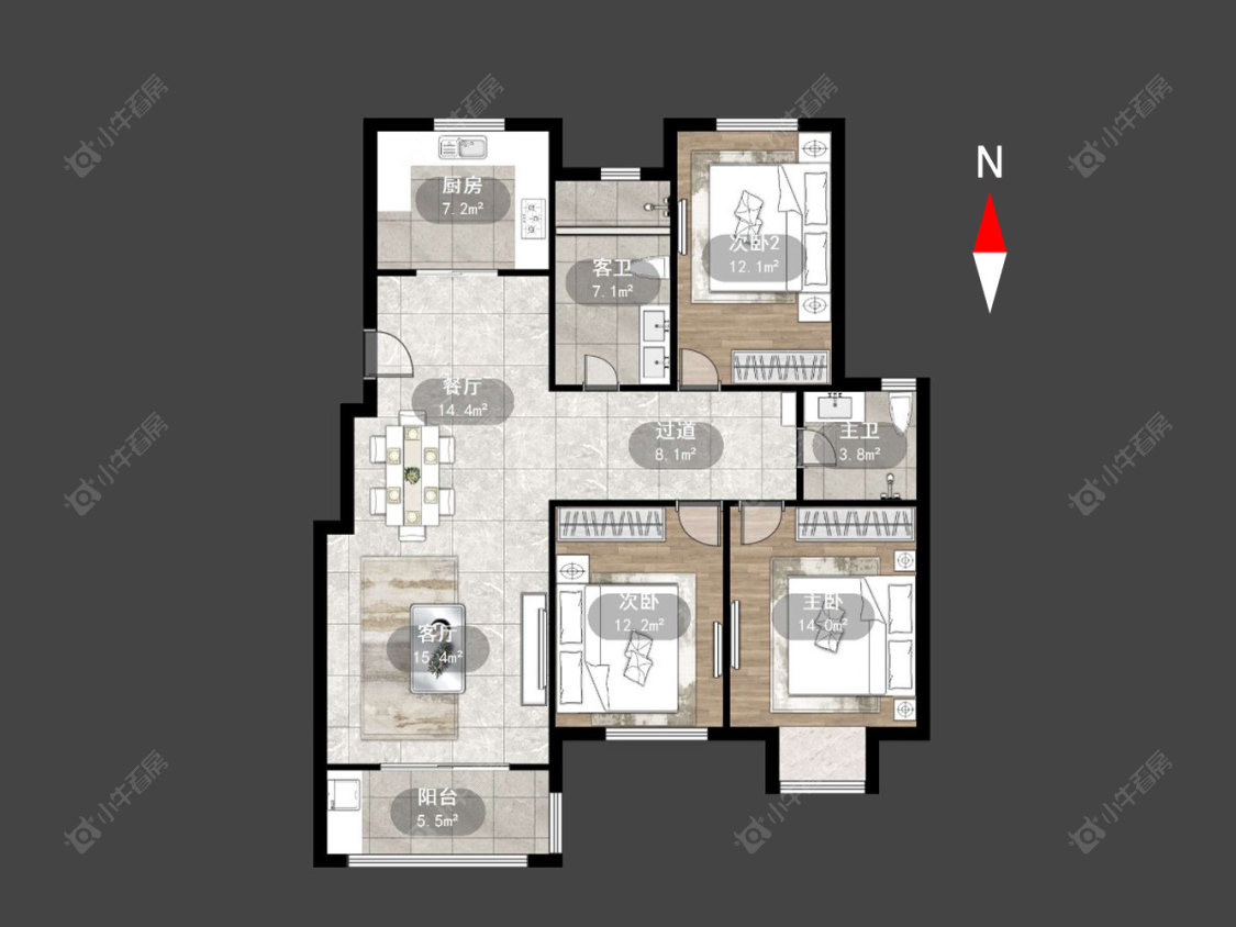 常州同仁苑在售二手房源户型图_小牛看房