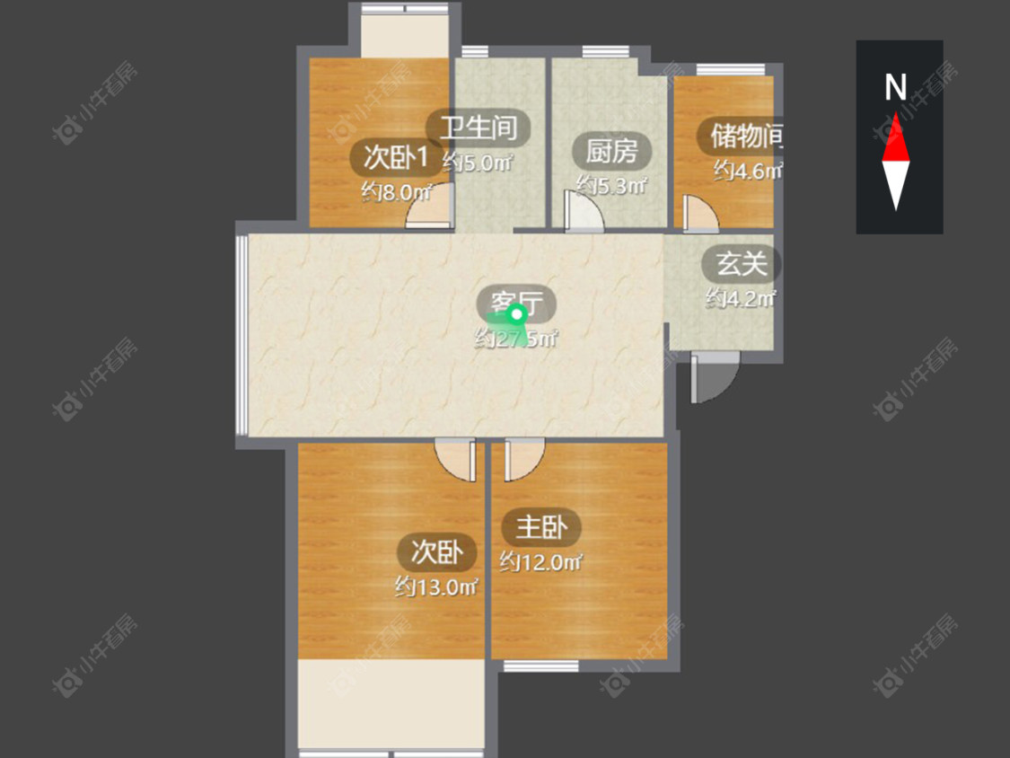 常州枫林雅都在售二手房源户型图_小牛看房