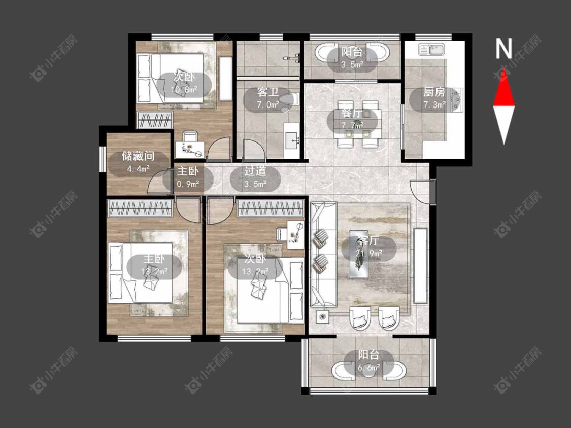 常州嘉盛花园在售二手房源户型图_小牛看房
