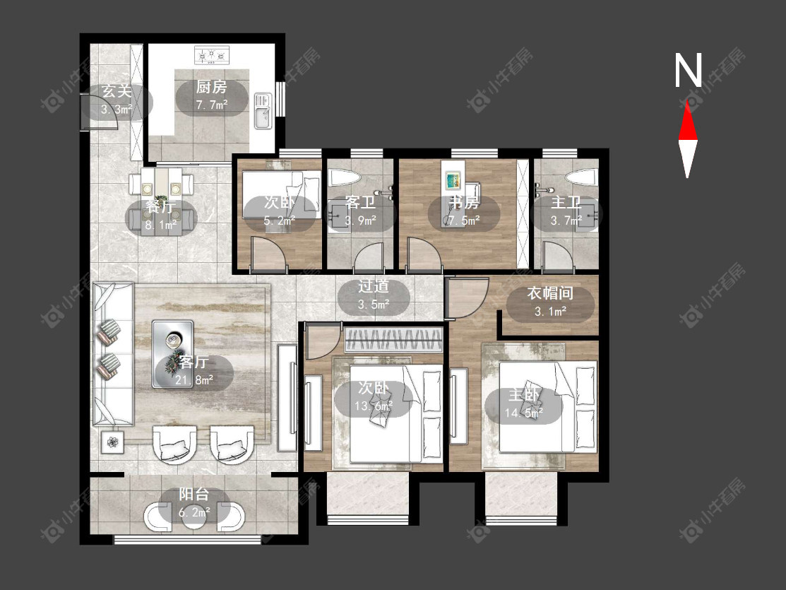 华润幸福里房源户型图 常州华润幸福里在售二手房源户型图_小牛看房