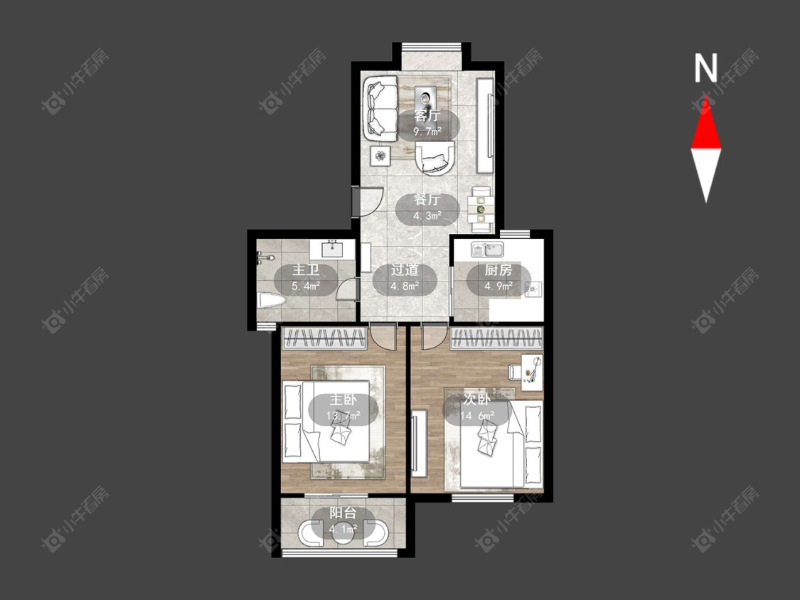 常州腾龙南苑在售二手房源户型图_小牛看房