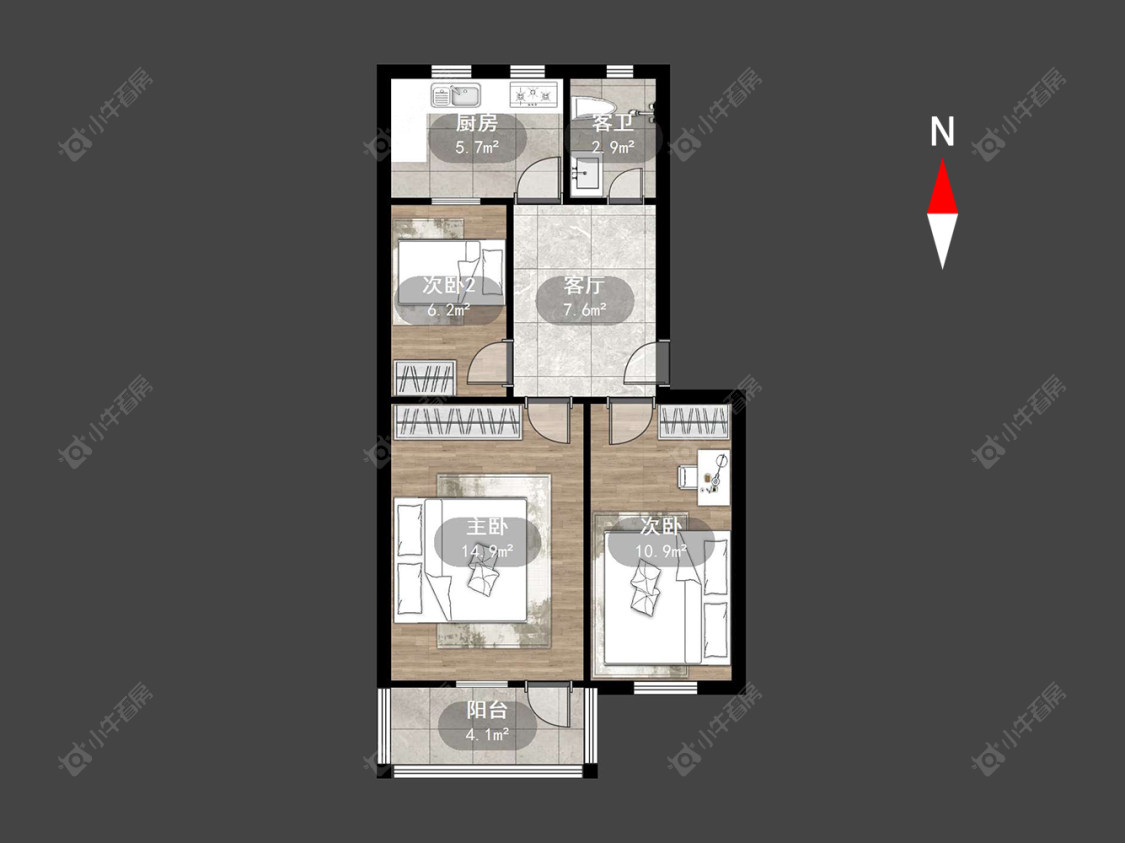 故园路宿舍房源户型图 常州故园路宿舍在售二手房源户型图_小牛看房