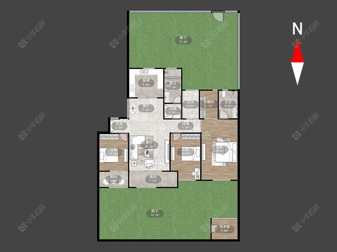 新城郡未来房源户型图 常州新城郡未来在售二手房源户型图_小牛看房