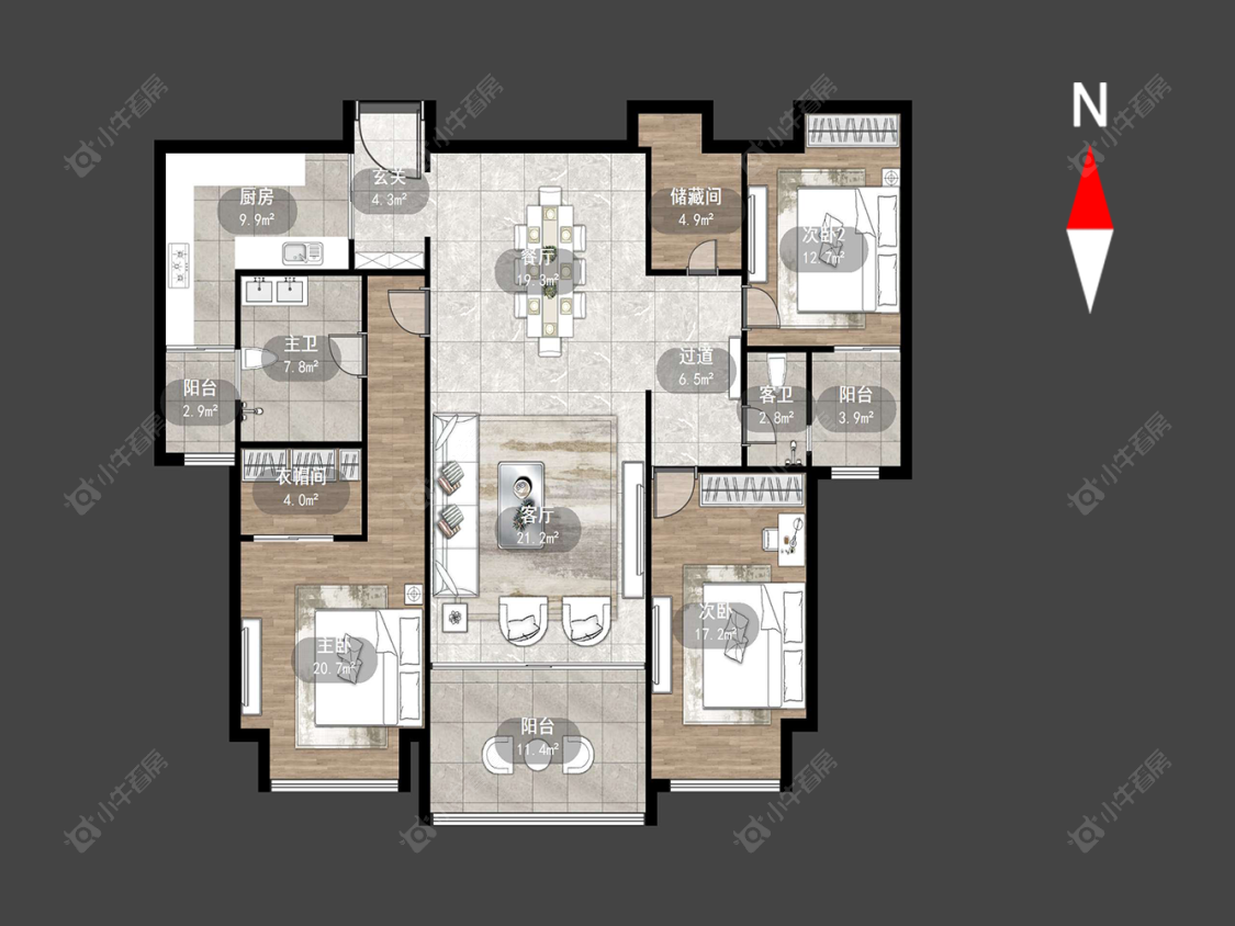 雅居乐星河湾房源户型图 常州雅居乐星河湾在售二手房源户型图_小牛看房
