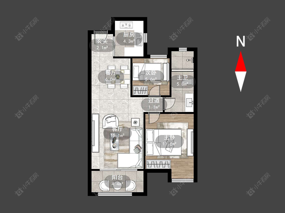 招商花园城房源户型图 常州招商花园城在售二手房源户型图_小牛看房