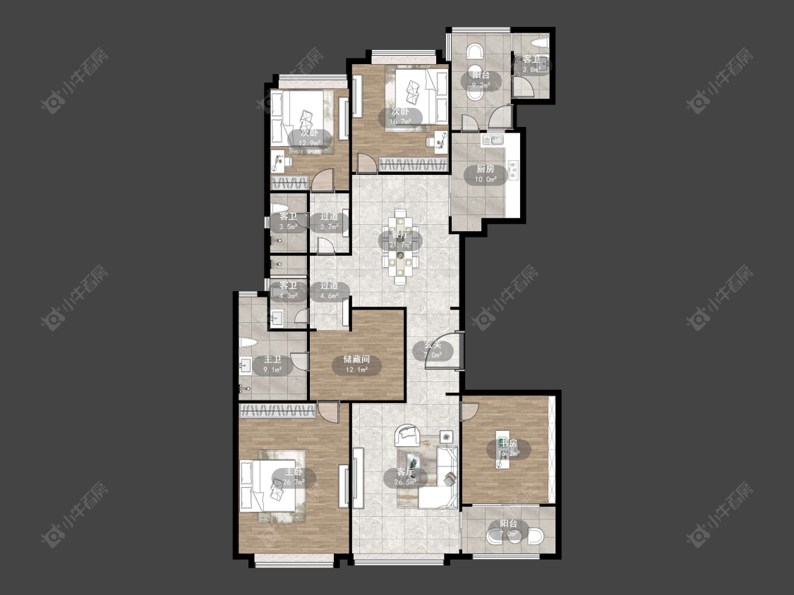 恒大城房源户型图 丹阳恒大城在售二手房源户型图_小牛看房