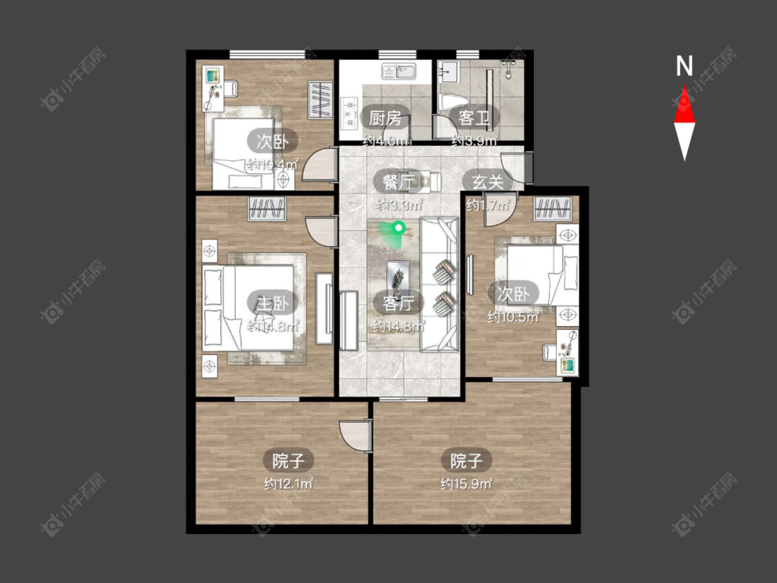 常州翠竹新村南区在售二手房源户型图_小牛看房