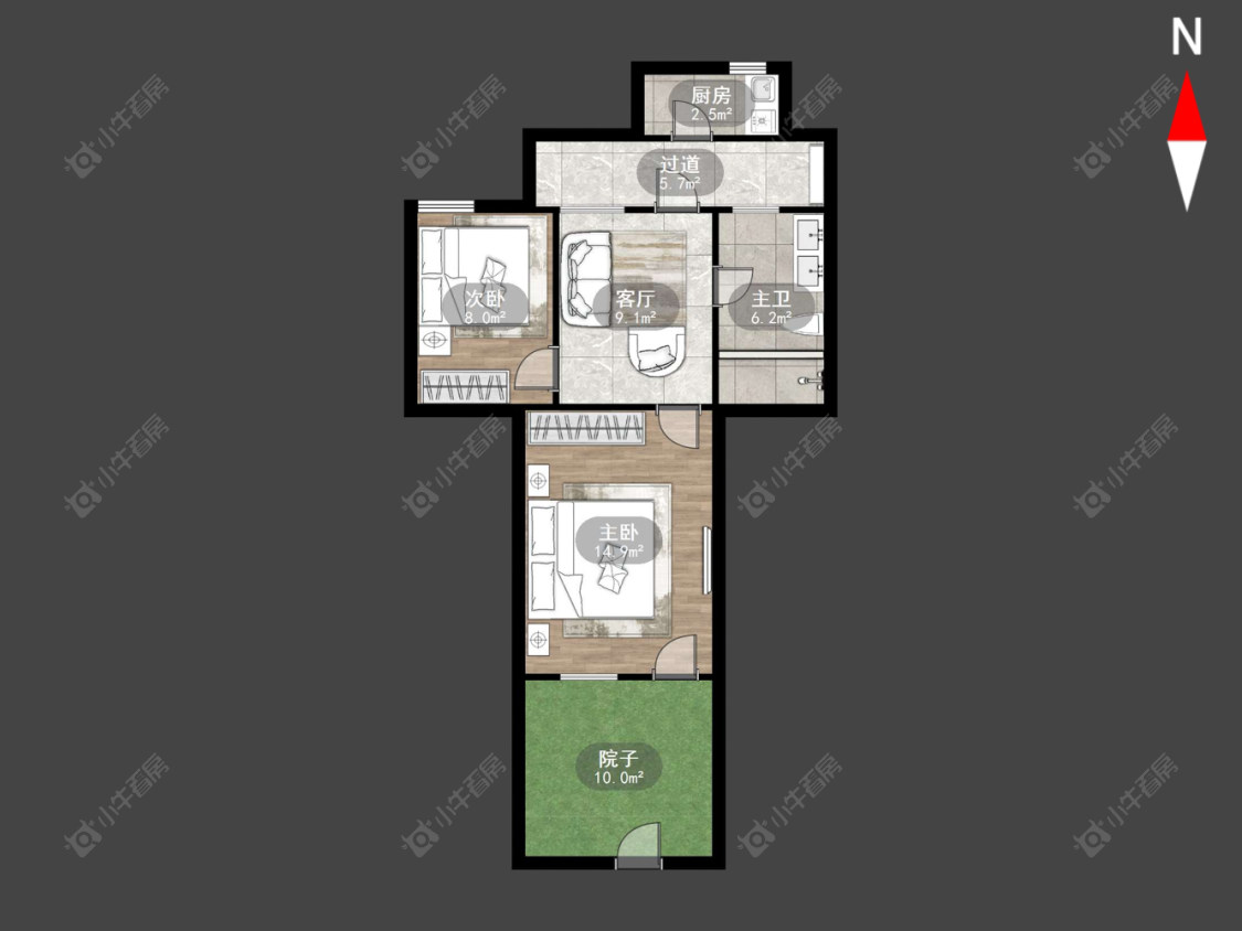 常州西新桥二村在售二手房房源户型图_小牛看房