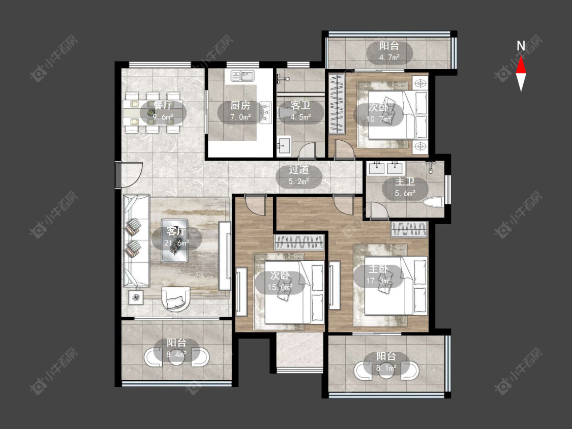 常州翡丽蓝湾在售二手房源户型图_小牛看房