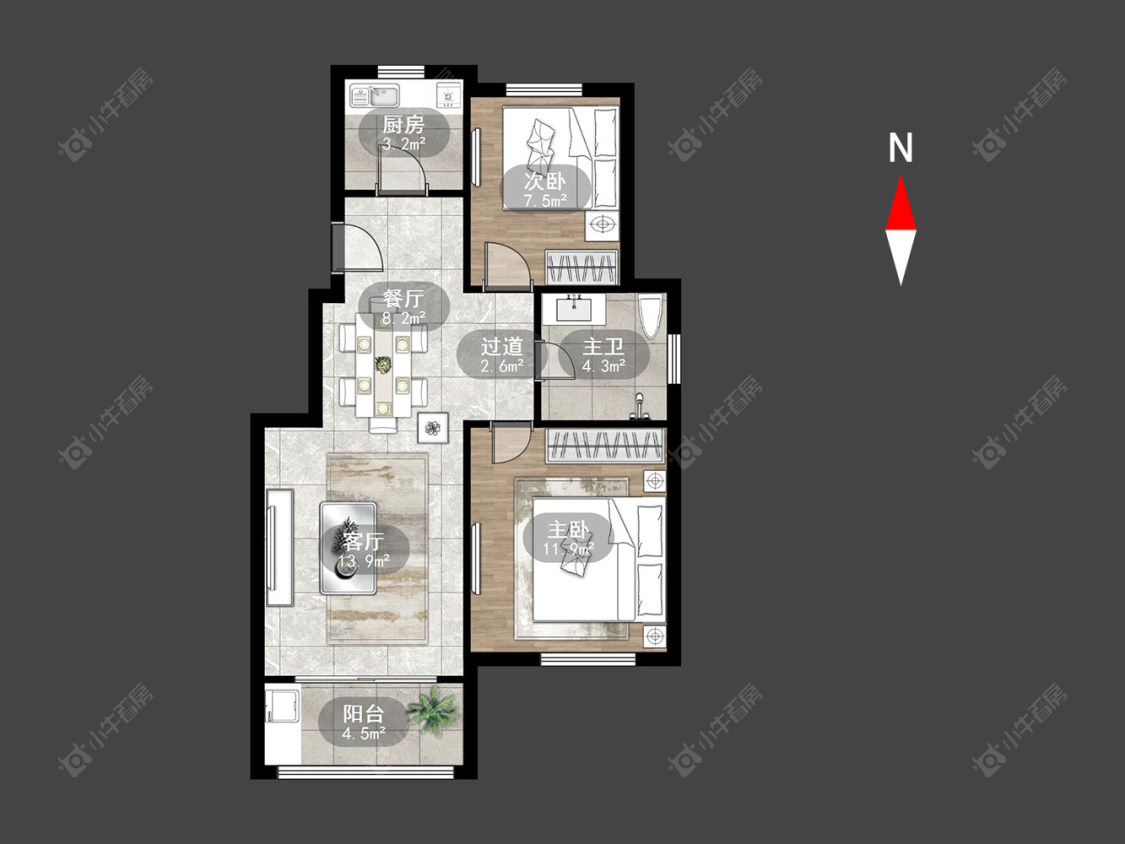 常州新景花苑一期在售二手房源户型图_小牛看房