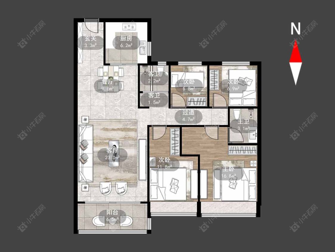 常州碧桂园浅水湾在售二手房源户型图_小牛看房