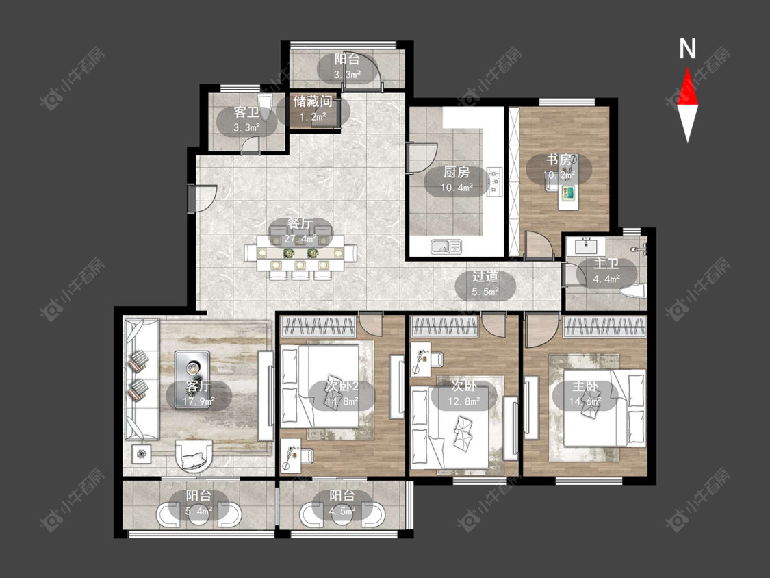 常州翔宇文苑在售二手房源户型图_小牛看房