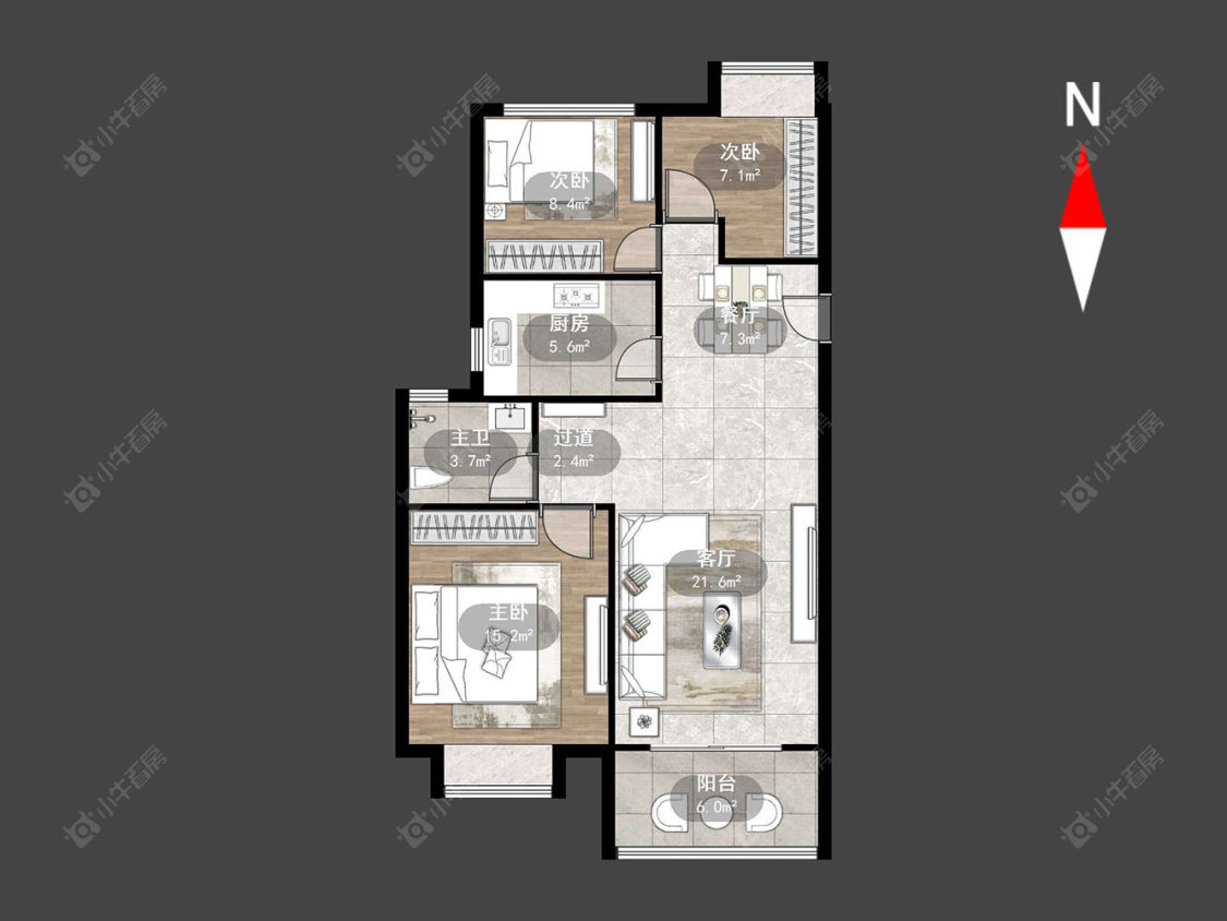新城郡未来房源户型图 常州新城郡未来在售二手房源户型图_小牛看房