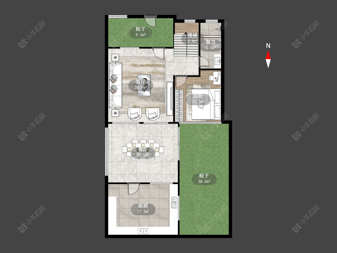 常州雅居乐山湖城湖畔小院在售二手房源户型图_小牛看房