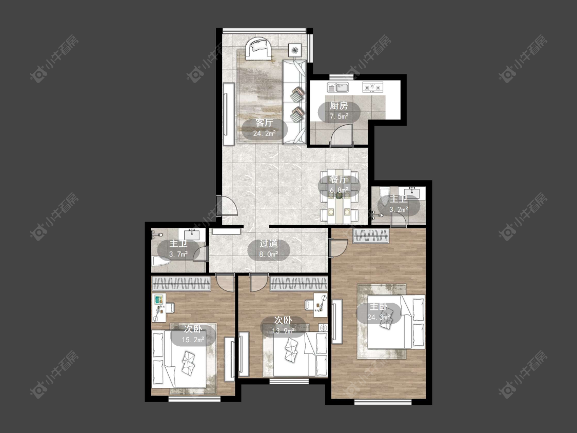 荷花池公寓东区房源户型图 常州荷花池公寓东区在售二手房源户型图_小牛看房