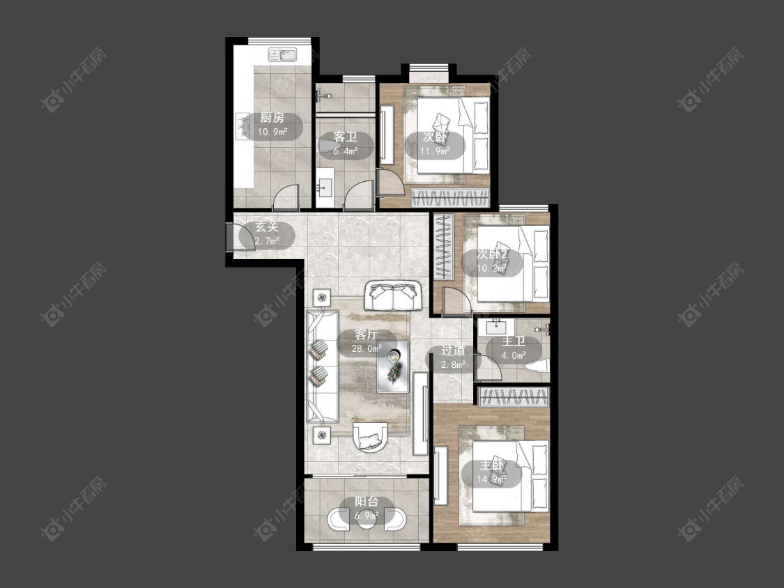 嘉荟新城房源户型图 丹阳嘉荟新城在售二手房源户型图_小牛看房