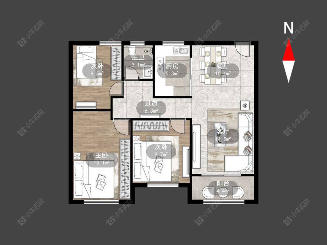常州碧水云庭在售二手房源户型图_小牛看房