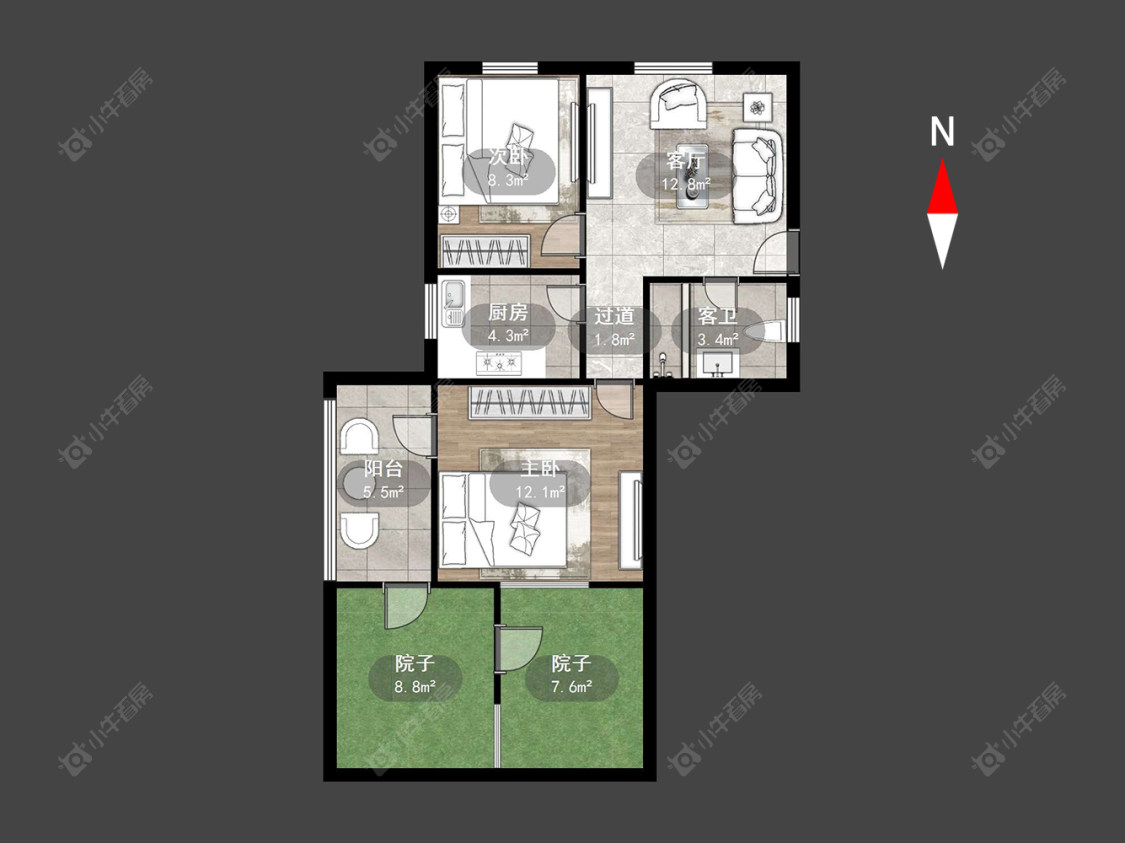 常州红梅西村在售二手房源户型图_小牛看房