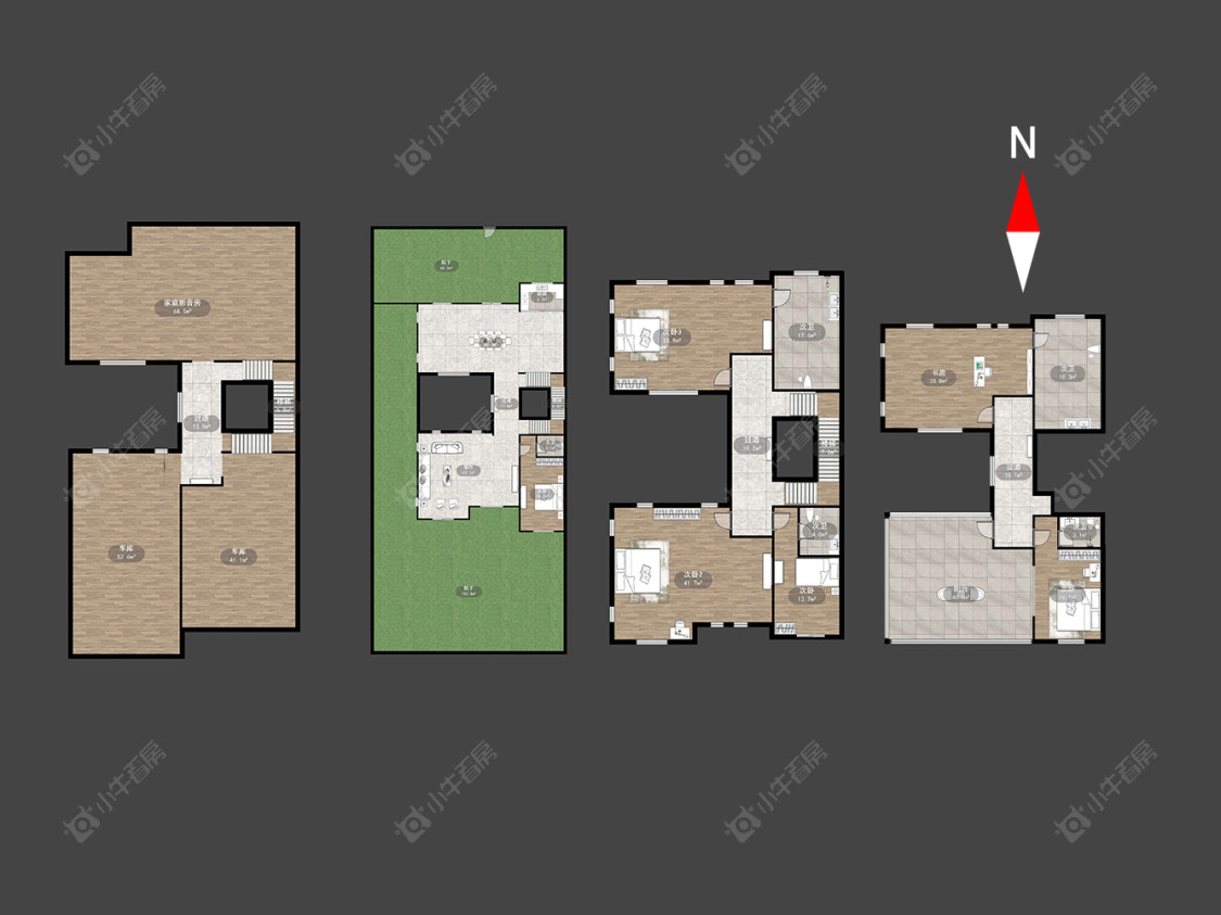 常州金新鼎邦别墅区在售二手房源户型图_小牛看房