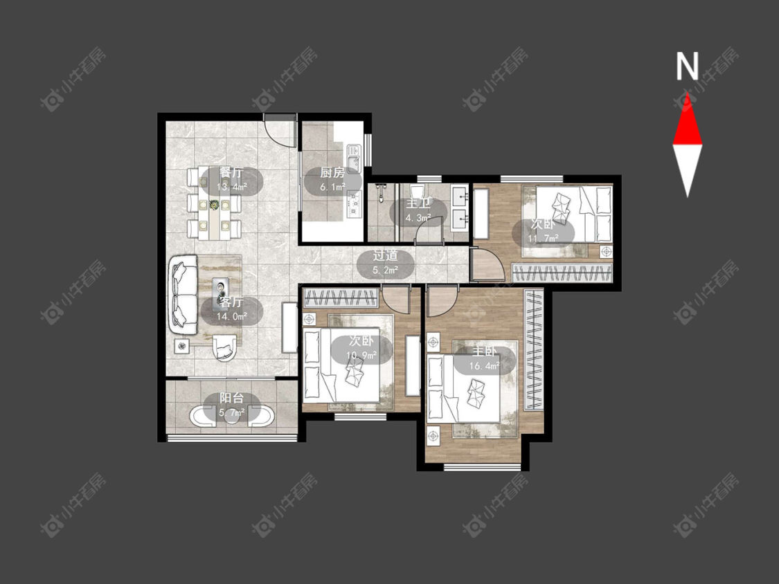 龙涛紫郡苑房源户型图 常州龙涛紫郡苑在售二手房源户型图_小牛看房