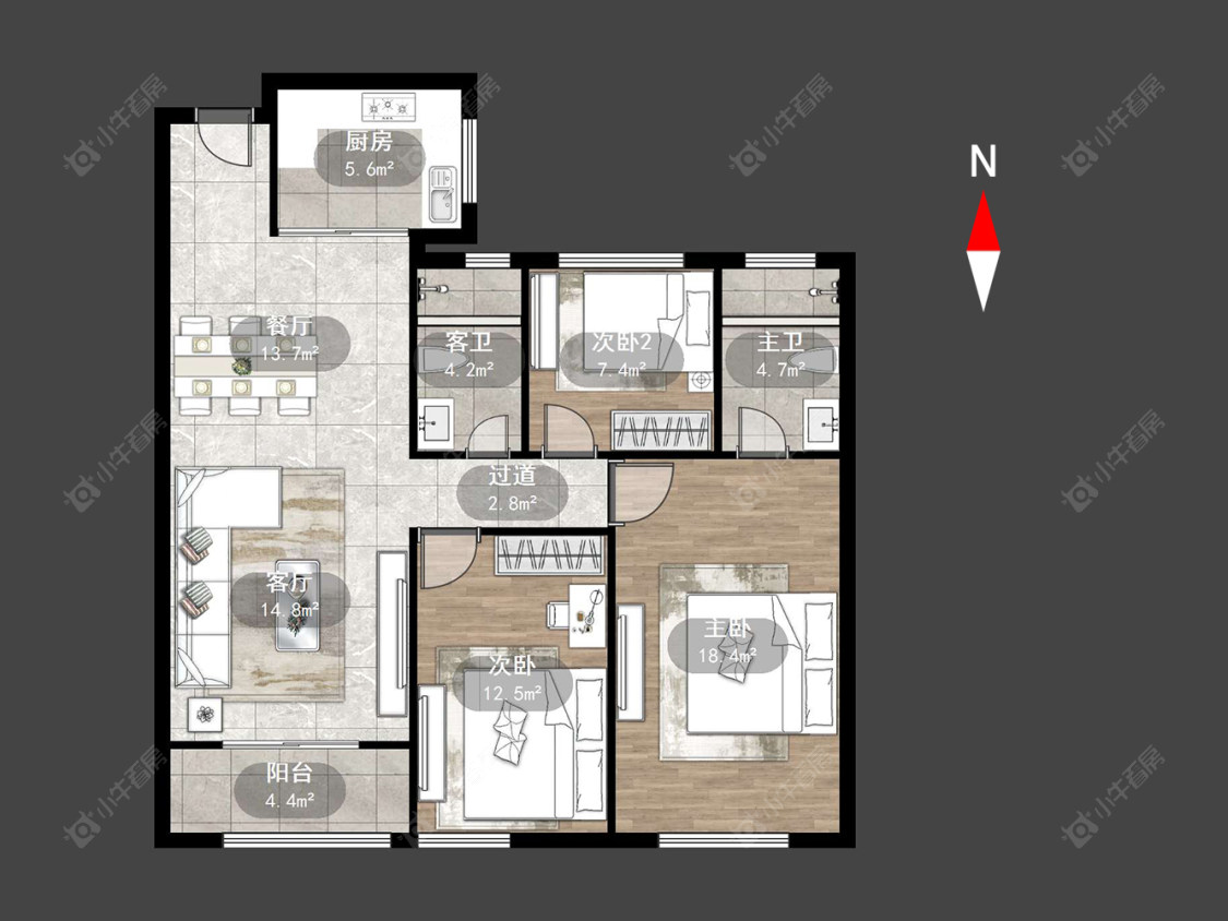 常州绿都万和城六区在售二手房源户型图_小牛看房