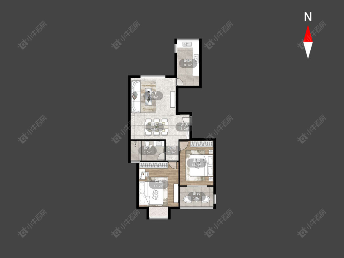 常州青龙苑北区在售二手房房源户型图_小牛看房
