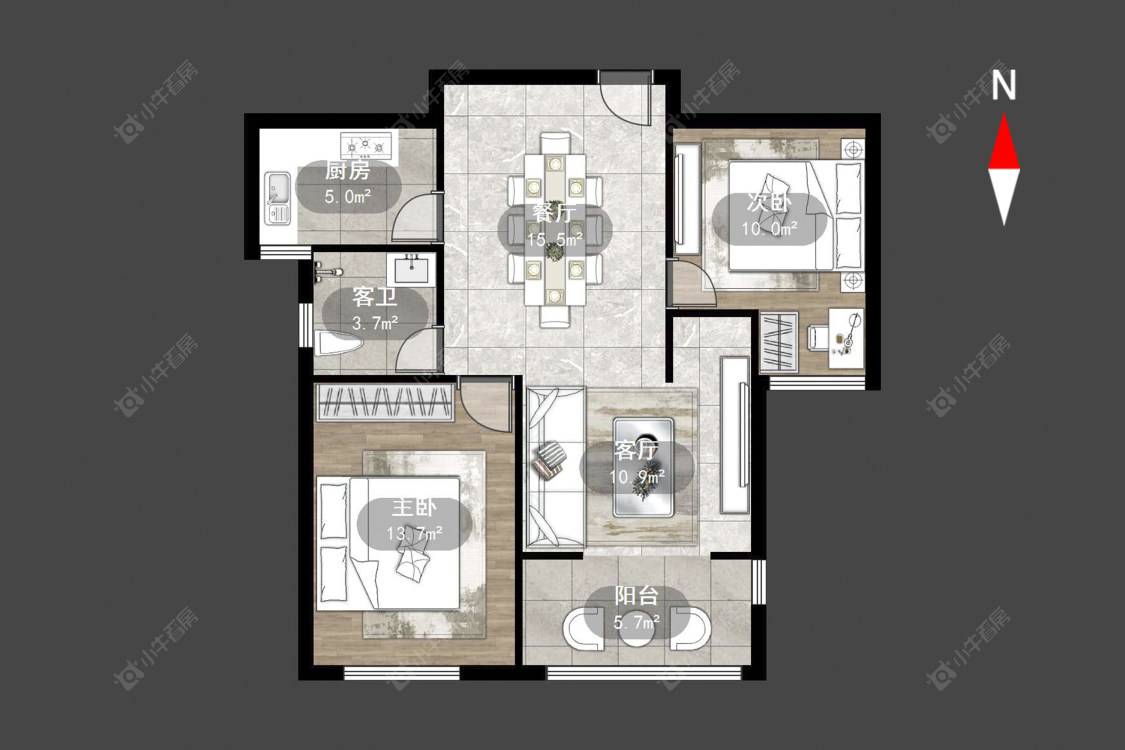常州聚湖雅苑在售二手房源户型图_小牛看房