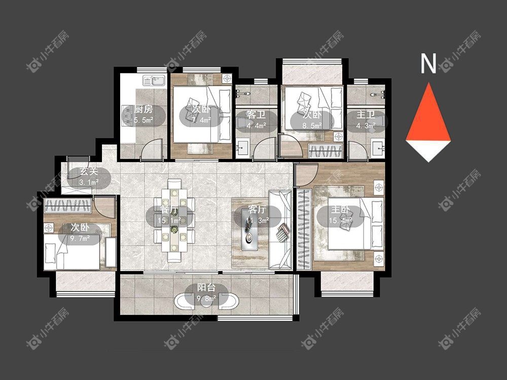 常州碧桂园都市森林在租房源户型图_小牛看房