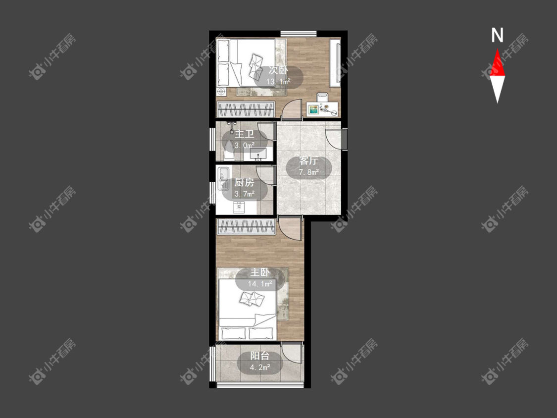 常州清潭新村在租房源户型图_小牛看房