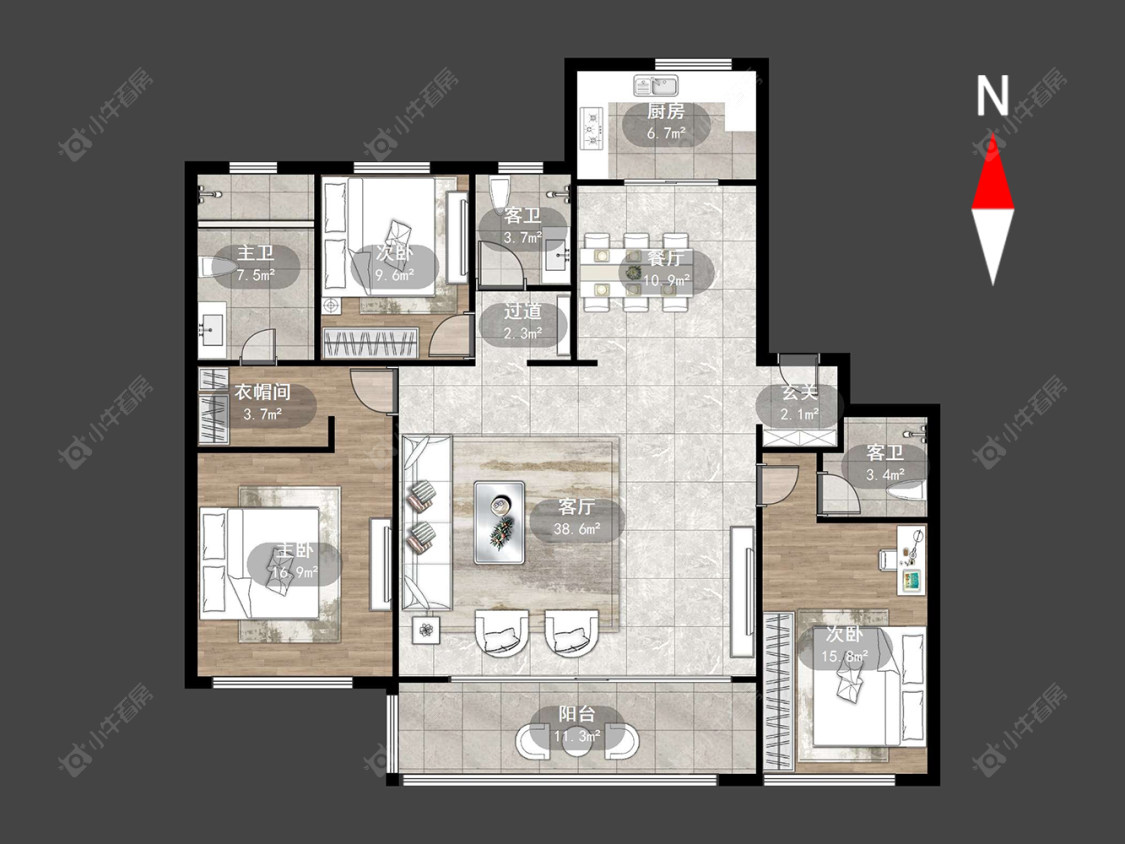 常州路劲雅居乐国仕九礼在售二手房源户型图_小牛看房
