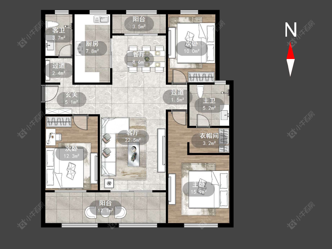 常州朗诗競园在售二手房源户型图_小牛看房