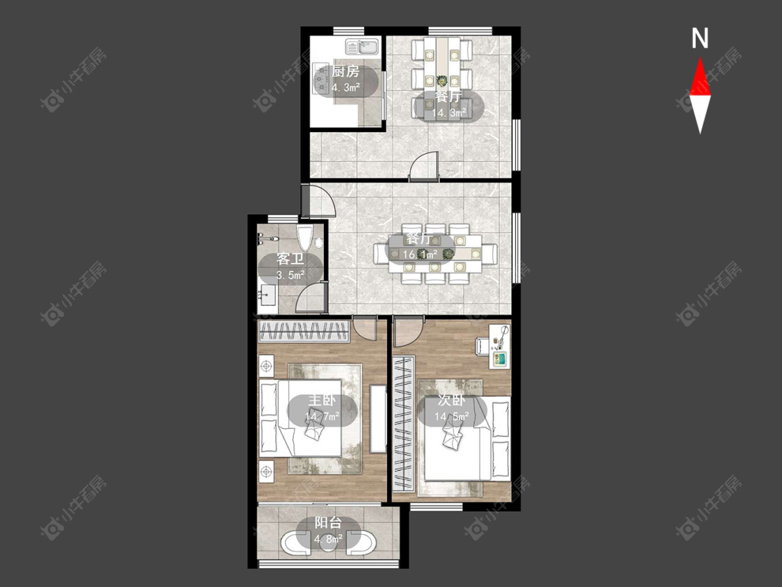 站北新村中站北房源户型图 常州站北新村中站北在售二手房源户型图_小牛看房