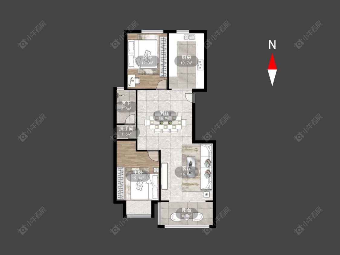 常州春江中央花苑南区在售二手房房源户型图_小牛看房