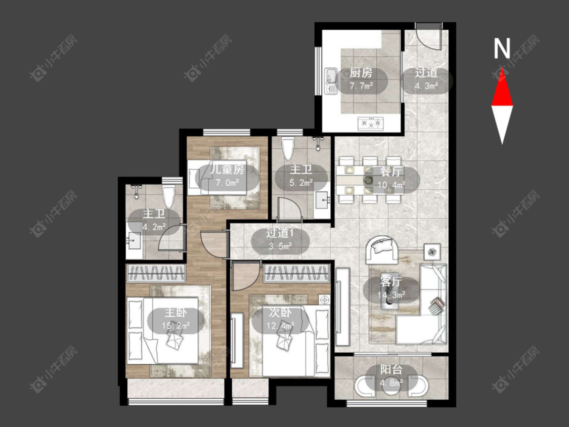 常州蓝山湖在售二手房源户型图_小牛看房