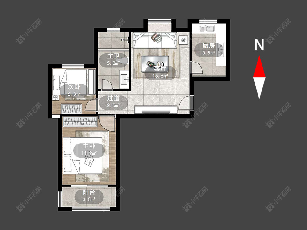 常州长虹名苑在售二手房源户型图_小牛看房
