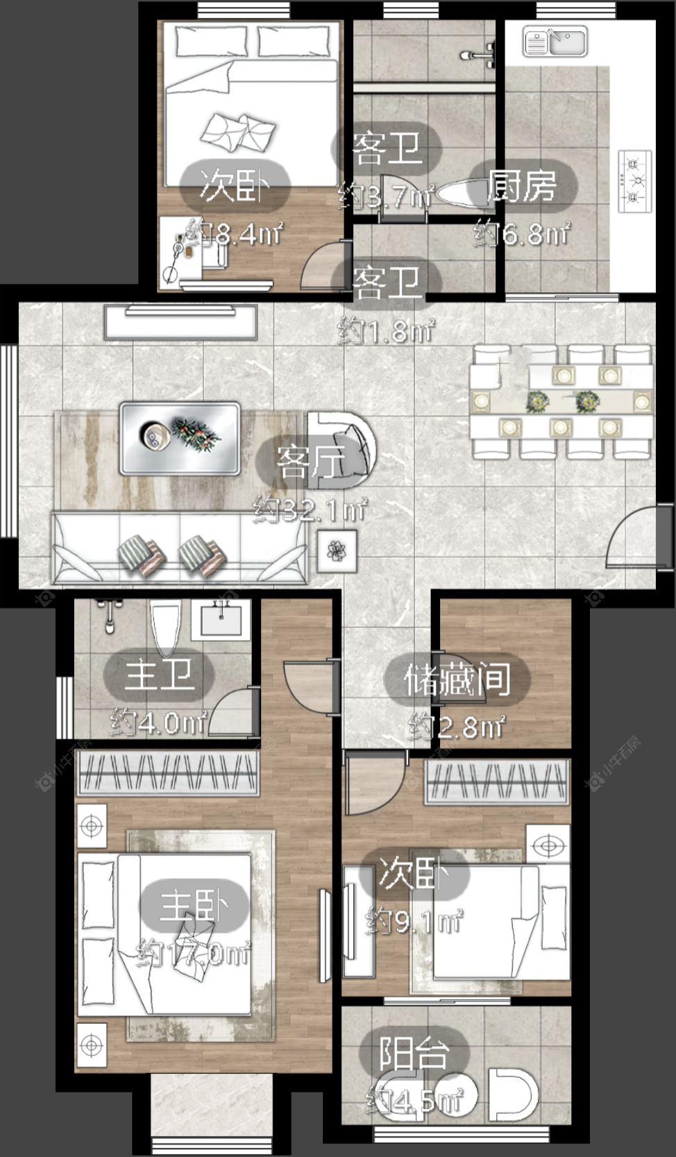 常州金玉华府在售二手房房源户型图_小牛看房